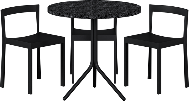 Baxter - Poseidon Cafe Table Package - 3 Chairs